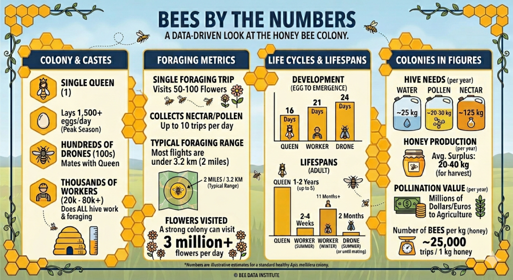 Bees in numbers